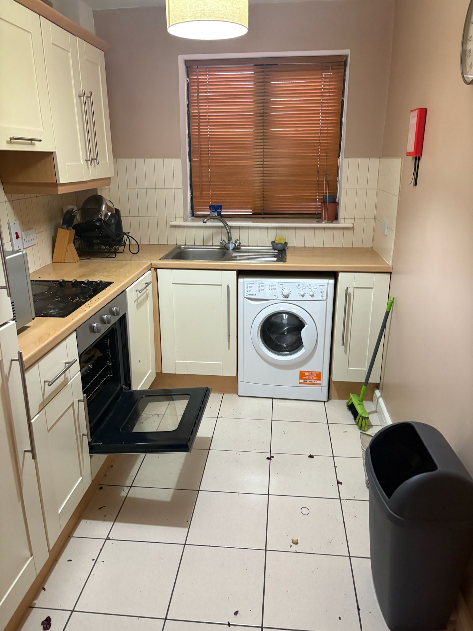 Before deep cleaning kitchen Dublin with build-up before professional cleaning