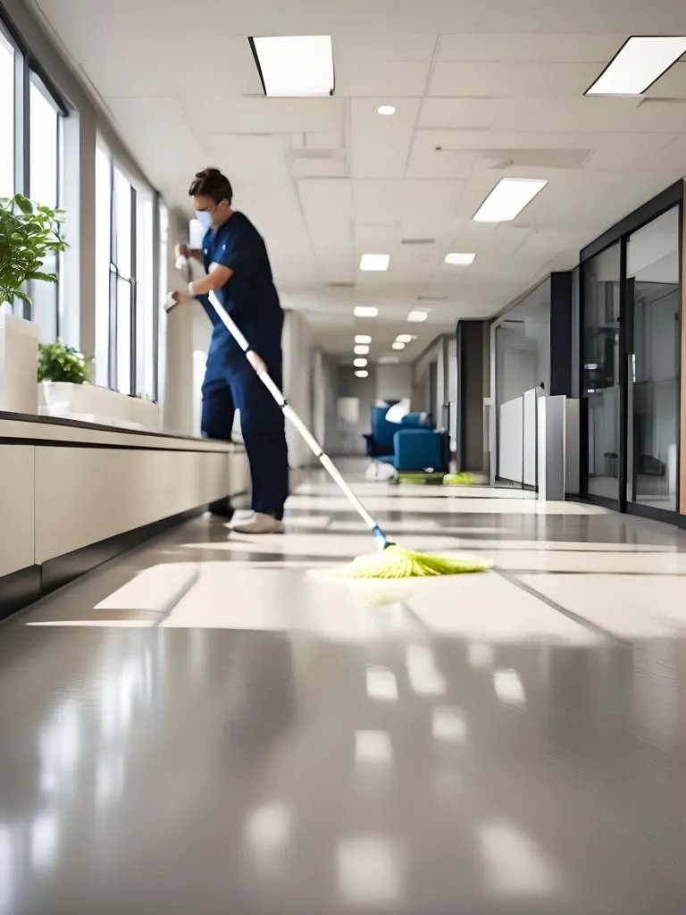 Deep clean — corporate corridor
